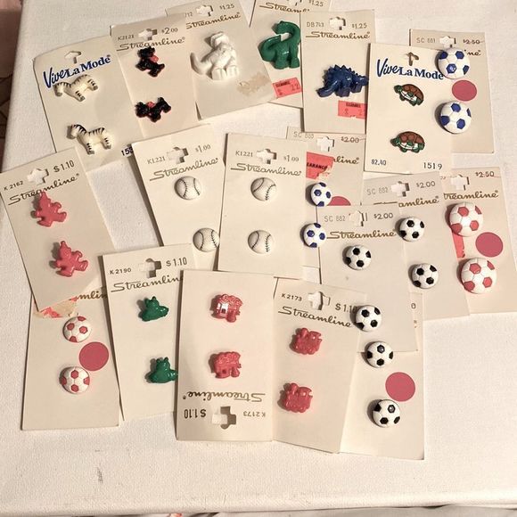 Bundle of Sports, Animals , Trains  Streamline Buttons - Picture 1 of 5